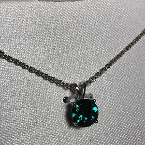 Austrian crystal silver plated chain necklace